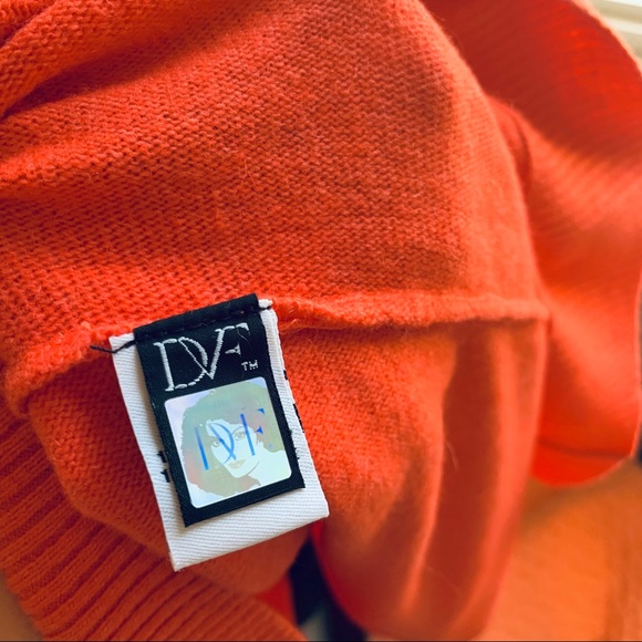 DVF oversized wool/cashmere orange sweater - Picture 3 of 8